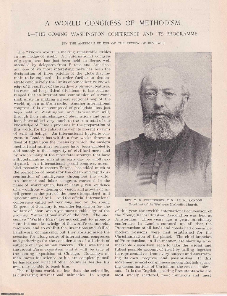 Item #363613 A World Congress of Methodism. An original article from the American Review of...