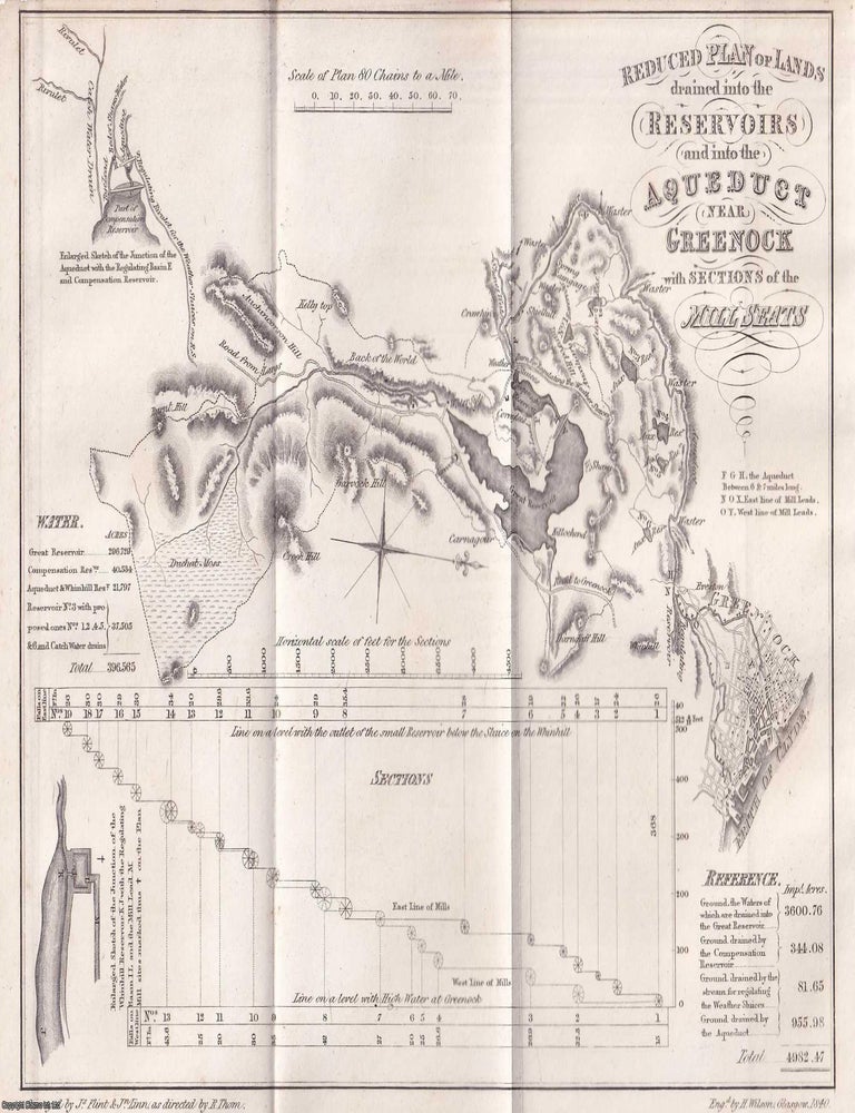 Item #363681 1845 Greenock. Reduced Plan of Lands drained into the Reservoirs and into the...