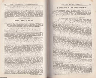 The Working Men's College Journal. Conducted by Members of The College. Volume III, 1894-95. Published by Working Men's College 1895.