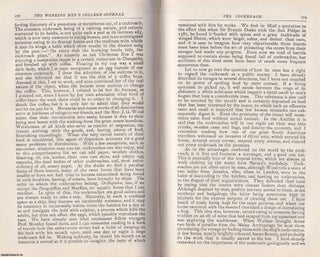 The Working Men's College Journal. Conducted by Members of The College. Volume III, 1894-95. Published by Working Men's College 1895.