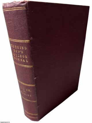 The Working Men's College Journal. Conducted by Members of The College. Volume III, 1894-95. Published by Working Men's College 1895.