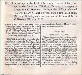 Item #363742 Proceedings on the Trial of William Byrne, of Ballymanus in the County of Wicklow,...