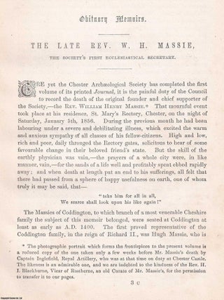 Obituary : The Late Rev. William H. Massie. An original article from the Journal of the Architectural, Archaeological, and Historic Society of Chester, 1857.