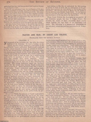Tolstoi's Message Reconsidered: His Teaching in Argument and Allegory. Edited by W.T. Stead, 1895.