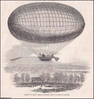 Item #363903 Bell's Aerial Machine at Vauxhall Gardens. An original print from the Illustrated...