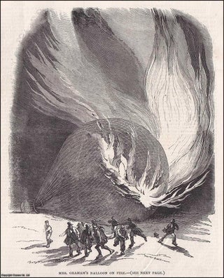 Item #363905 Destruction of Mrs. Graham's Balloon by fire. An original print from the Illustrated...