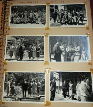 Japan, Shionoe onsen area, near Takamatsu City, and Mt. Yashima, 1960-61 : 64 Original Black & White Real Photographs, all contained in an album. A couple of the pages have hand written notes in Japanese at the top. This appears to have been an unnamed company outing to the Shionoe onsen area, near Takamatsu City, and Mt. Yashima.