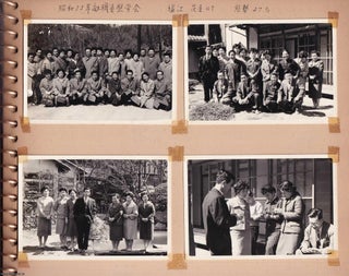 Japan, Shionoe onsen area, near Takamatsu City, and Mt. Yashima, 1960-61 : 64 Original Black & White Real Photographs, all contained in an album. A couple of the pages have hand written notes in Japanese at the top. This appears to have been an unnamed company outing to the Shionoe onsen area, near Takamatsu City, and Mt. Yashima.
