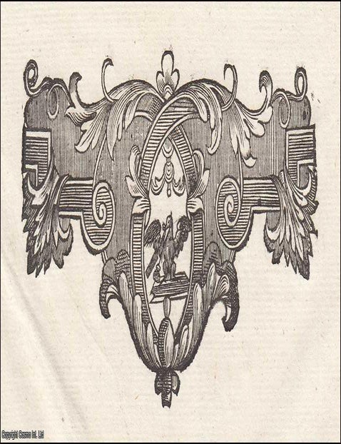 Item #364146 Decorative Engraved Crest. Undated, but from the design likely mid 18th century. Possibly European in style. ENGRAVING.