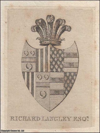 Item #364158 Decorative Bookplate. Richard Langley, Esq. Undated, but from the design likely late...