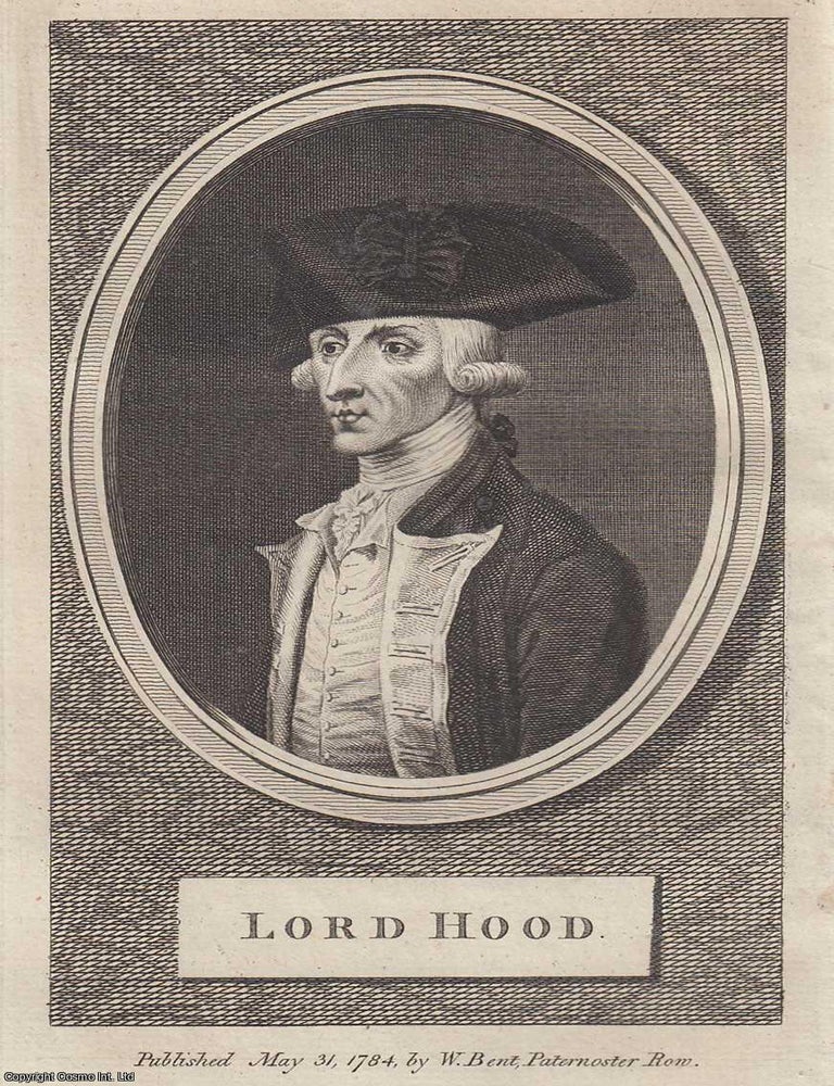 Item #364222 Lord Hood. Memoirs of the Naval Services of the great Admiral. A 1784 engraving and...