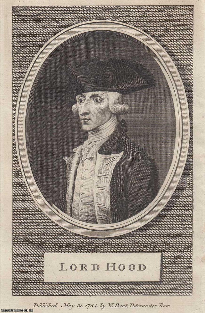 Item #364222 Lord Hood. Memoirs of the Naval Services of the great Admiral. A 1784 engraving and...