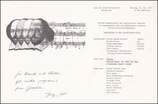 Shakespeare in European Music. Shakespeare in der Europaischen Musik. See pictures for details. 1977.