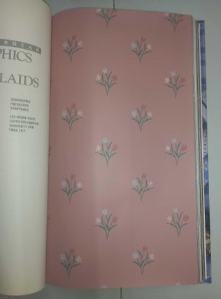Wallpapers, Borders, & Fabrics. The American Design Movement : City Metallics, Marbles, Granites & Country Plaids, Stripes, and Flowers. A book of samples by Imperial Guaranteed Wallcoverings, c. 1986.