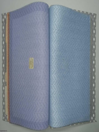 Bayer Fibre Textile. Fabric Samples. A book of original fabrics, each page with a large piece of printed or woven fabric design. Published by Bayer Fibre Undated, c.1986.