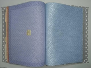 Bayer Fibre Textile. Fabric Samples. A book of original fabrics, each page with a large piece of printed or woven fabric design. Published by Bayer Fibre Undated, c.1986.