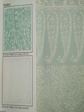 Sanderson. Co-related Wallpapers and fabrics. Serpentine. A giant album of wallpapers, friezes, borders, fabrics and voiles.