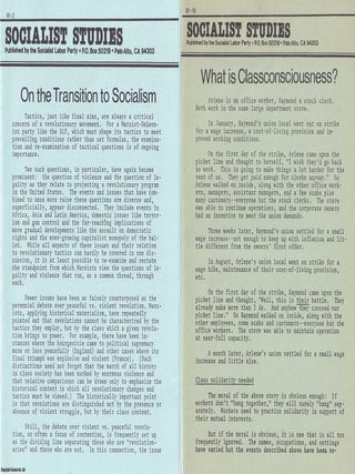 Socialist Studies. Published by the Socialist Labor Party, Palo Alto, California. A group of 9 pamphlets, undated, c. early 1980s. See pictures for details. Published by Socialist Labor Party .