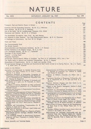 Item #364496 Nature, Volume 179, Number 4552. Nature, A Weekly Journal of Science. Saturday,...