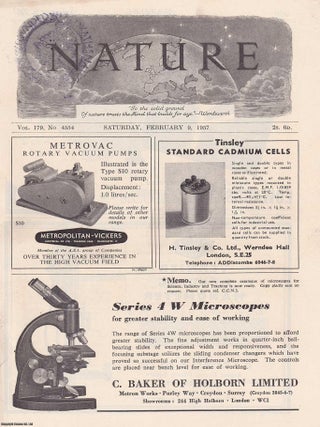 Nature, Volume 179, Number 4554. Nature, A Weekly Journal of Science. Saturday, February 9th, 1957.