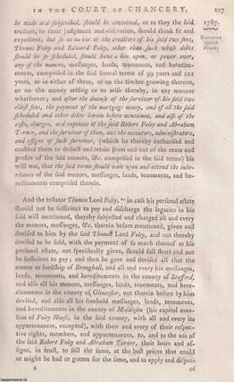 Reports of cases argued and determined in the High Court of Chancery, Volume 2, covering the 26th to 29th years of George III, printed in 1789 by Strahan and Woodfall.