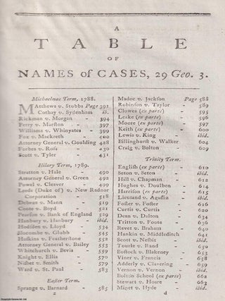Reports of cases argued and determined in the High Court of Chancery, Volume 2, covering the 26th to 29th years of George III, printed in 1789 by Strahan and Woodfall.
