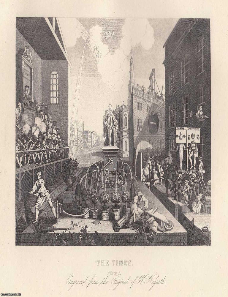 Item #364583 William Hogarth : The Times, plate 2; political commentary by satire and allegory....