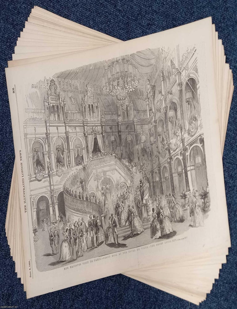 Item #364779 Queen Victoria and Prince Albert's State Visit to France 1855. A rare, original print from The Illustrated London News, carefully removed and preserved : an important artifact of journalism's golden age! VICTORIA : ILLUSTRATED LONDON NEWS.