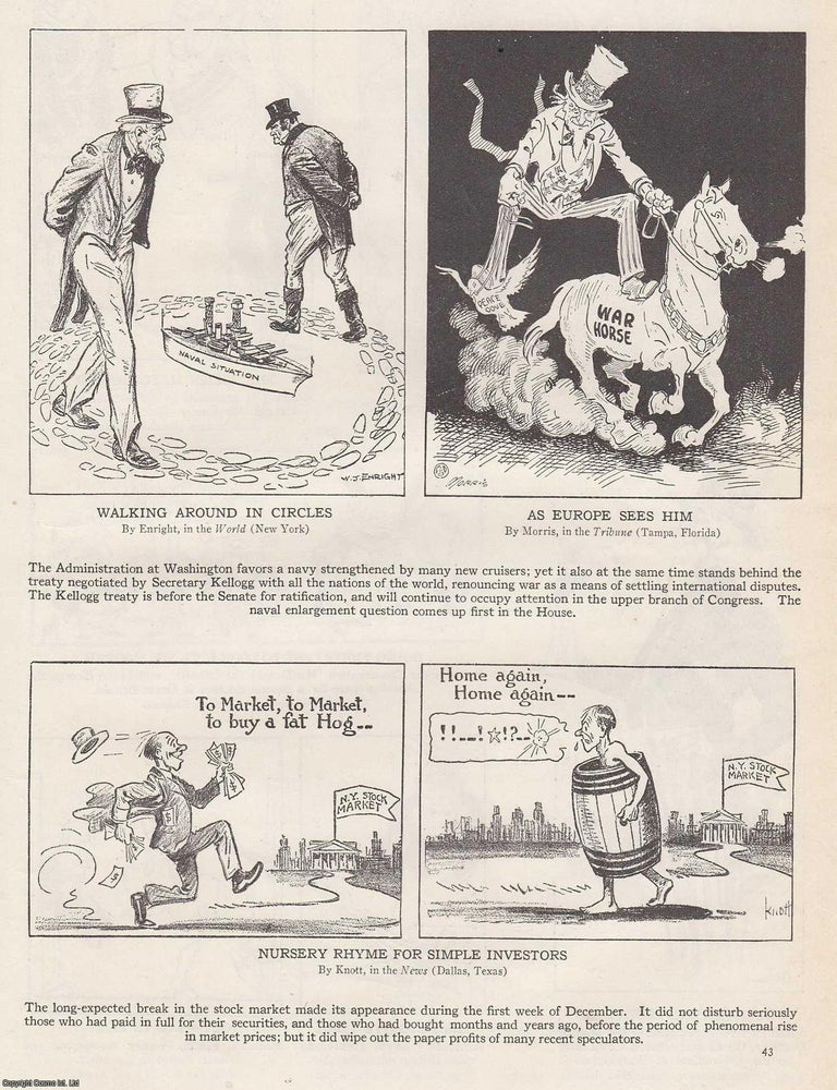 Item #364838 1929 in Caricature: A Year of Politics Told Through Cartoons. Edited by Albert Shaw,...