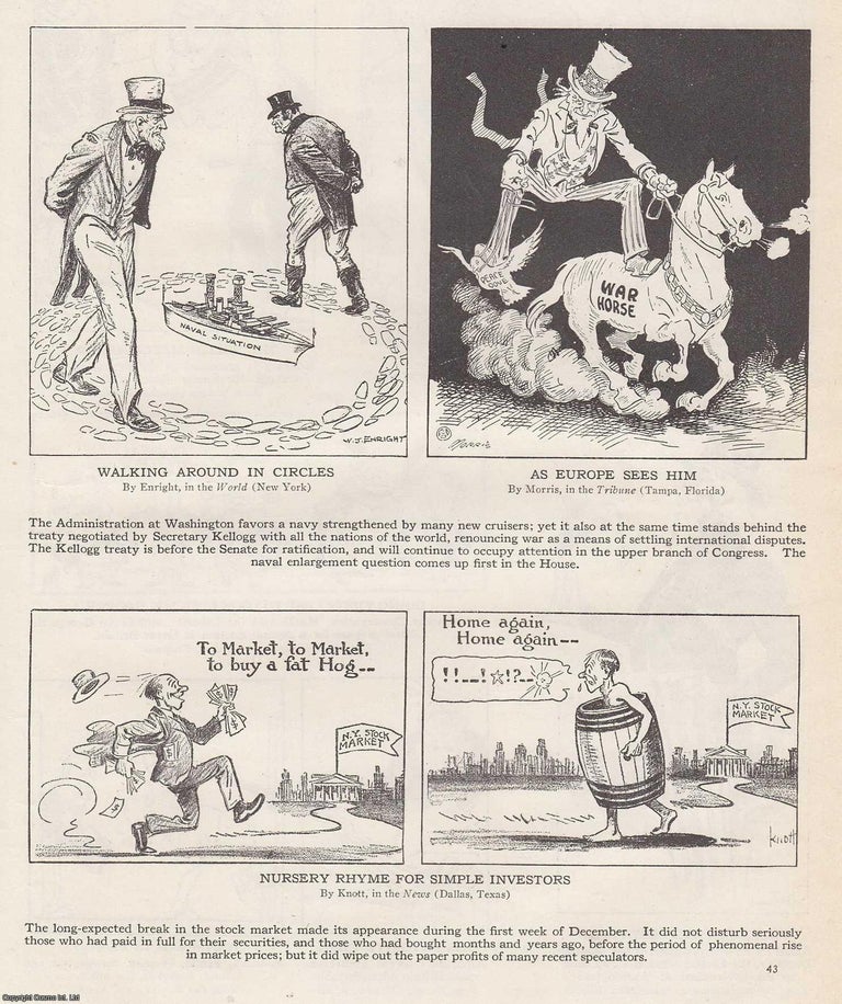Item #364838 1929 in Caricature: A Year of Politics Told Through Cartoons. Edited by Albert Shaw,...