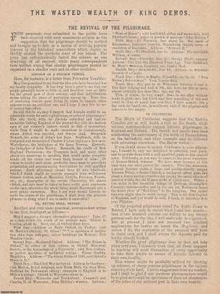 The Wealth of King Demos Reconsidered: A Study in National Waste and Public Responsibility. Edited by W.T. Stead, 1893.