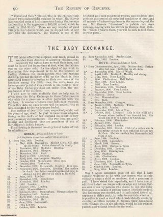 Children for Adoption: Monthly Lists from the Baby Exchange. Edited by W.T. Stead, 1897.