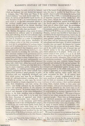 Item #365025 Madden's History of The United Irishmen. An original article from Tait's Edinburgh...