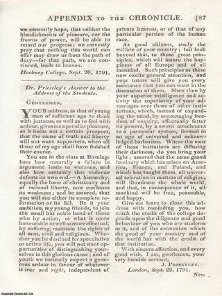 Pieces on Joseph Priestley, the Birmingham Riots, the London Corresponding Society, and the French National Convention from the Annual Register for 1791 and 1792.