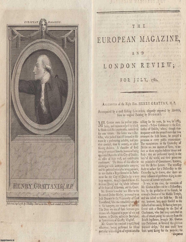 Item #365051 Anecdotes of Henry Grattan, M.P., with an engraved likeness by Angus after Stodhart,...