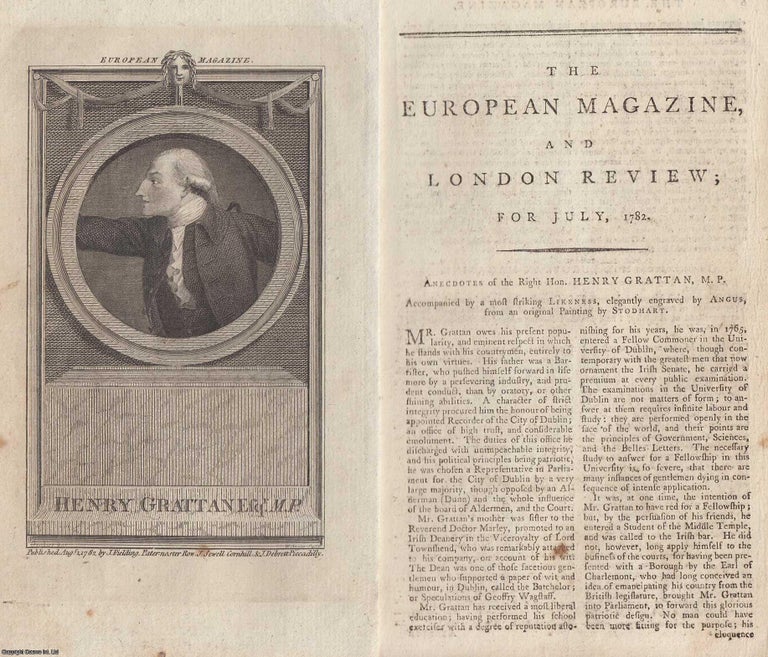 Item #365051 Anecdotes of Henry Grattan, M.P., with an engraved likeness by Angus after Stodhart,...