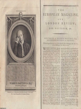 Anecdotes of Warren Hastings, Governor General of Bengal, with an engraved portrait by Kettle, ANECDOTES OF WARREN HASTINGS WITH.
