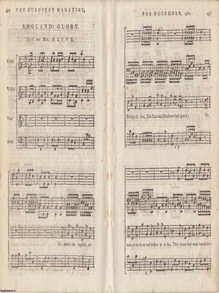 England's Glory, music set by Mr Olive, from the European Magazine, 1782. ENGLAND'S, MR OLIVE.
