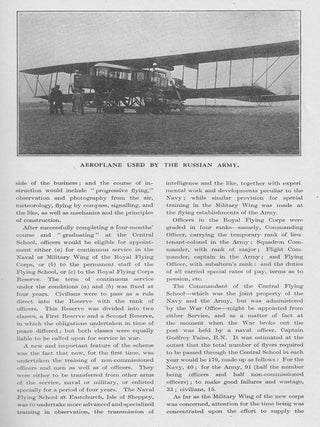 World War 1 : Military Aeronautics and the British Air Service. An uncommon original article from The Times History of the War, 1915.