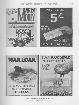 World War 1 : British War Finance, 1914-1915. An uncommon original article from The Times History of the War, 1916.
