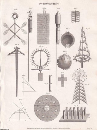 1818. Pyrotechny. From Abraham Rees' Cyclopaedia, or Universal Dictionary of Arts, Sciences, FIRE WORKS.