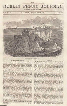 1833, Kenbaan Castle. Featured in a full weekly issue of. Dublin Penny Journal.