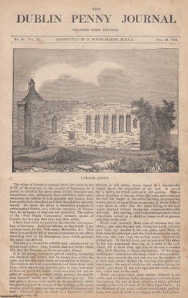 Item #365708 1834, Loragh Abbey. Featured in a full weekly issue of the uncommon Dublin Penny...