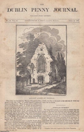 Item #365710 1834, Ancient Abbey at Youghal. Featured in a full weekly issue of the uncommon...
