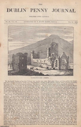 1834, Carlingford Abbey. Featured in a full weekly issue of. Dublin Penny Journal.