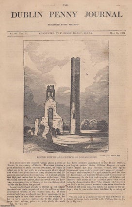 Item #365712 1834, Round Tower and Church of Donaghmore. Featured in a full weekly issue of the...