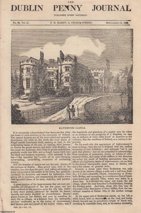 Item #365718 1833, Rathmines Castle. Featured in a full weekly issue of the uncommon Dublin Penny...