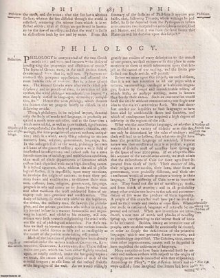 Item #365914 Philology; the study of language in written historical sources. A rare original...