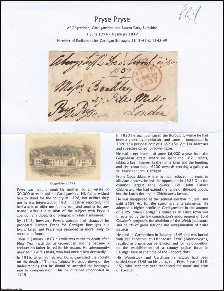 Item #365925 Pryse Pryse of Gogerddan, Cardiganshire and Buscot Park, Berkshire, 1 June 1774 - 4...