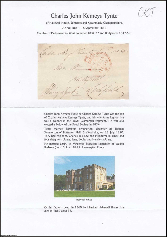 Item #365927 Charles John Kemeys Tynte of Halsewell House, Somerset and Kevanmably...